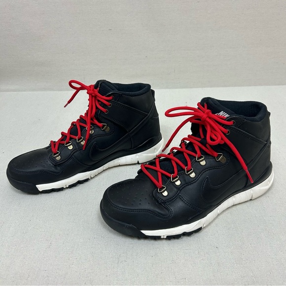 Nike Black and Red High-Top Sneakers - Picture 4 of 11